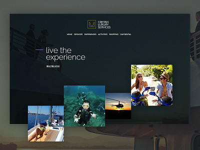 Luxury services website design dark homepage landing luxury tourism ui ux website