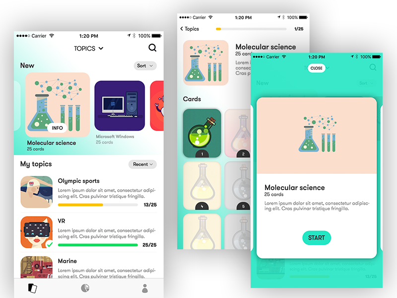 Microlearning mobile app by Petros Dimitriadis (pd) on Dribbble