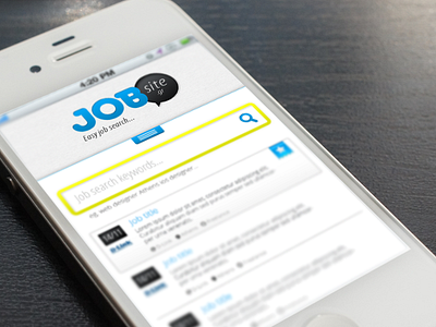 Job search ios mockup ios iphone job search