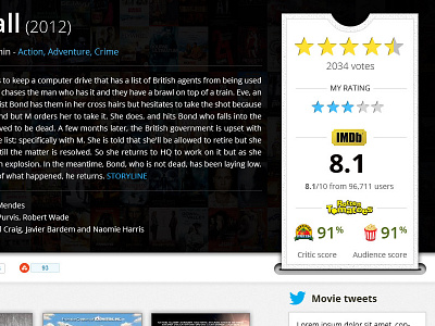 Movie ratings design movie movies rating ticket ui ux web web design website