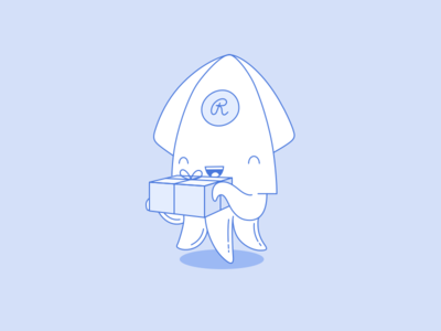 Squid with a gift