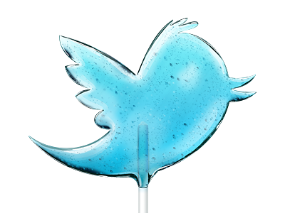 Lollitwitter anton bird candy gridz illustration lollipop sweet twitter