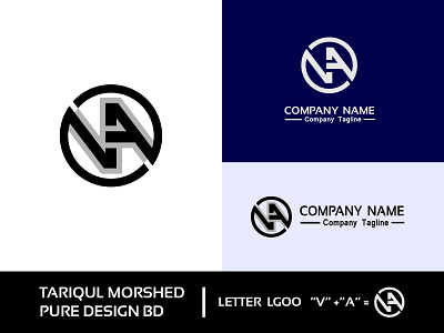 Letter Logo by VA basic logo illustrator lettering lettermark logodesign logotype loogdesign lgoodesign minimalist logo modern logo photoshop