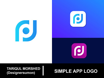 App Logo or Icon Defined by PD app icon app illustration app logo design basic logo branding illustrator lettering lettermark minimalist logo ui uxui