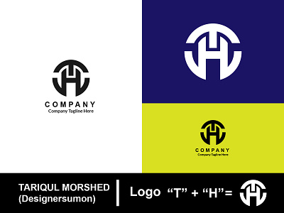 Letter Logo by TH basic logo branding design illustration illustrator lettering lettermark logodesign loogdesign lgoodesign ui