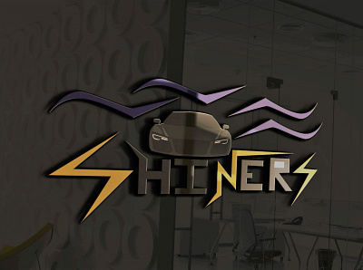 shiners car wash illustration logo vector