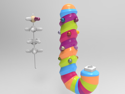 candy cane pulsar 3d 3dmodeling product design visualization