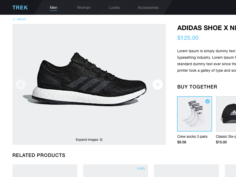E-commerce Shoes Product Details by Ivan R Roncatto on Dribbble