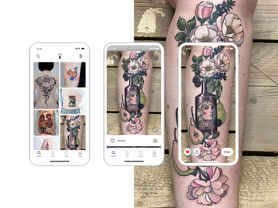 Tattoo Gallery: Find Your Inspiration android app app design app design icon ui web ios guide design ios tattoo tattoo app tattoos ui ui ux ui design uiux