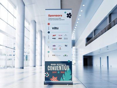 Sponsor Sign | CNCDA Convention banner floor sign logo soup sponsor sign sponsors