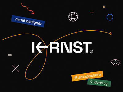 kernest | Brand Exploration arrow branding icons identity kern kernest kerning monoline pattern