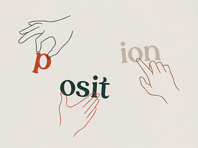 Position | Agency Logo brand branding hands identity illustration logo logotype p p monogram position soft serif type design typography