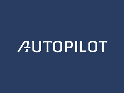 Autopilot - Logotype autopilot blue design fly flying logo logotype plane typography wings