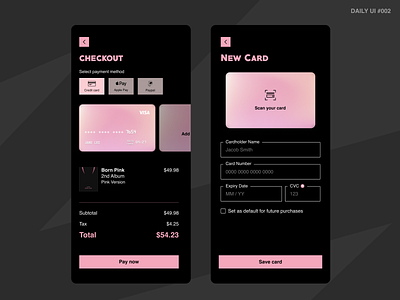 Daily UI #002 - Credit Card Checkout