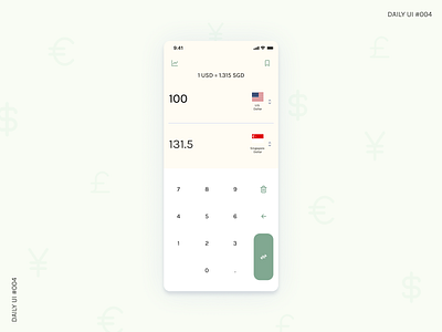 Daily UI #004 - Calculator calculator currency converter daily ui challenge ui