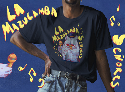 Dance La Mazucamba branding caracter design design graphic design illustration merchandise print procreate tshirt