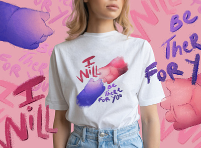 I will be there (little monsters) animation branding caracter design design frase graphic design hands illustration logo monster print procreate quote shop tshirt