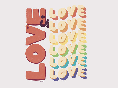 Love is Love design draw font graphic design illustration love pride print procreate typography