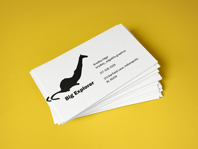 Business card for the fictitious company design photoshop