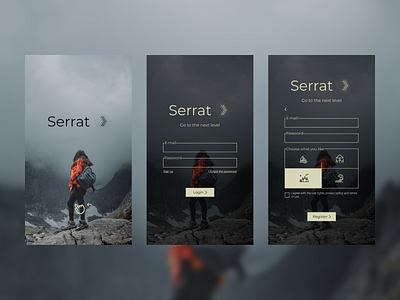 Serrat - Travel App app design simple ui