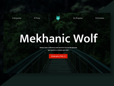 Mekhanic Wolf - Site design landingpage logo marca project projeto ui webdesign