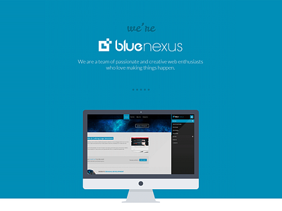 We're Blue Nexus branding creative digital agency logo modern responsive web design website