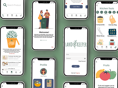 Land Keeper app design ui ux