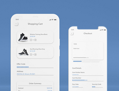 Shopping Cart Checkout adobexd app checkout design shoes store ui