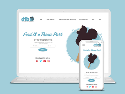 Landing Page for Disney Food Blog