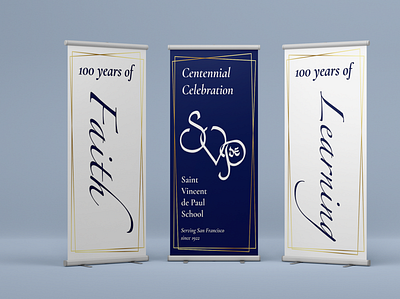 School Centennial Celebration advertisment banner education graphic design illustrator marketing school