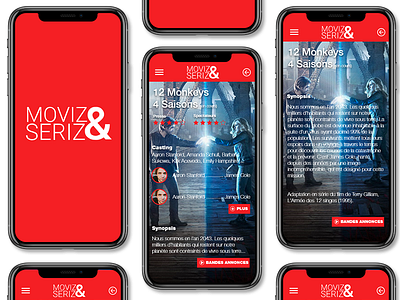 Moviz&Seriz UI/UX adobe xd app application design graphic design ui ux