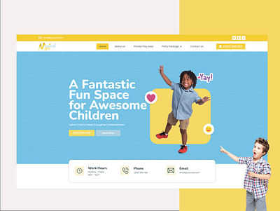Website Design For Kids Fun Place graphic design ui