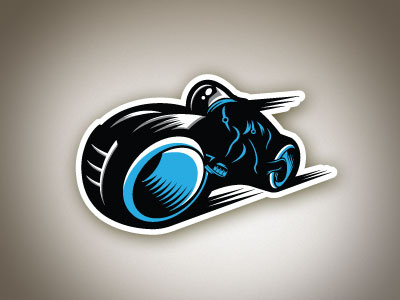 Tron Light Cycle ice hockey illustration logo sports vector