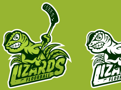 Lizards Floorball floorball illustration logo sports vector