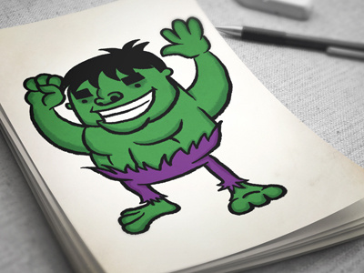 Hulk illustration photoshop sketch