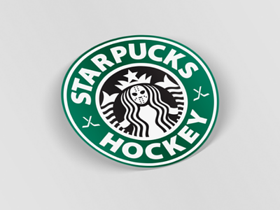 Starpucks Hockey badge coffee hockey hockey sticks ice hockey sports