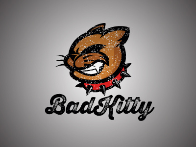 Bad Kitty illustration logo vector