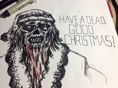 Zombie Santa drawing sketches zombie