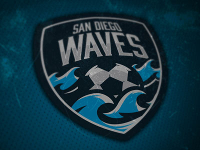 San Diego Waves football illustration kit design logo soccer sports sports branding