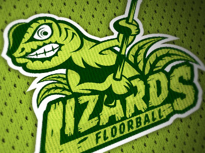 Lizards Floorball Main floorball illustration logo sports vector