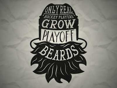 Only real hockey players grow playoff beards by Andy Hall on Dribbble