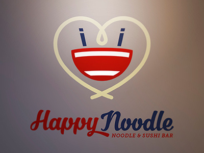 Happy Noodle bowl chopsticks food happy noodles restaurant vector