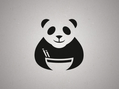 Happy Panda bowl chopsticks food happy noodles panda restaurant vector