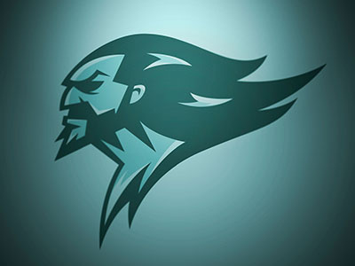 Poseidon character sports sports branding vector