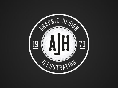 Initials badge design illustration initials logo name