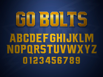 Go Bolts Font font mk bolts sports sports font