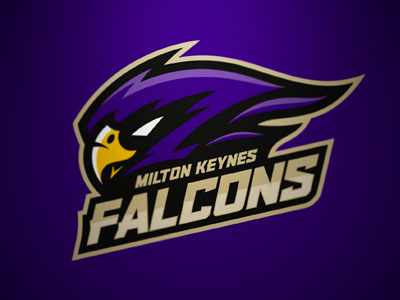 MK Falcons branding falcons ice hockey milton keynes mk falcons sports logo team logo
