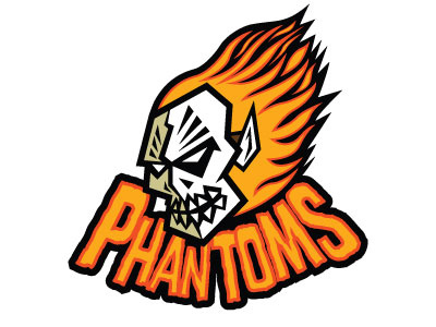 Phantoms Ice Hockey Logo By Tortoiseshell Black On Dribbble