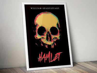 Hamlet Poster english hamlet shakespeare skull spray paint william shakespeare