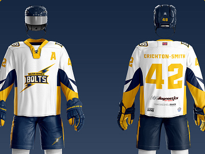 Milton Keynes Bolts Uniforms bolts ice hockey mk bolts sports branding sports design